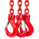 Láncos felfüggesztés szem-3 kampó 80 o. rövidítővel (3,5 m, 2360/1700 kg, 6 mm)
