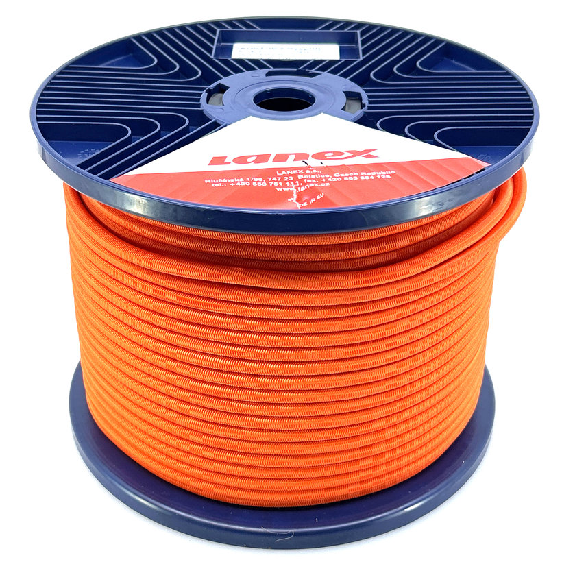 Gumikötél gumi maggal narancs PP 6mm