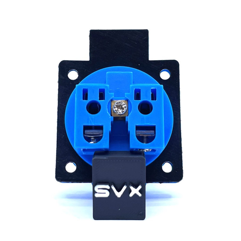 Beépíthető csatlakozóaljzat, csapos védőérintkezővel, kerek