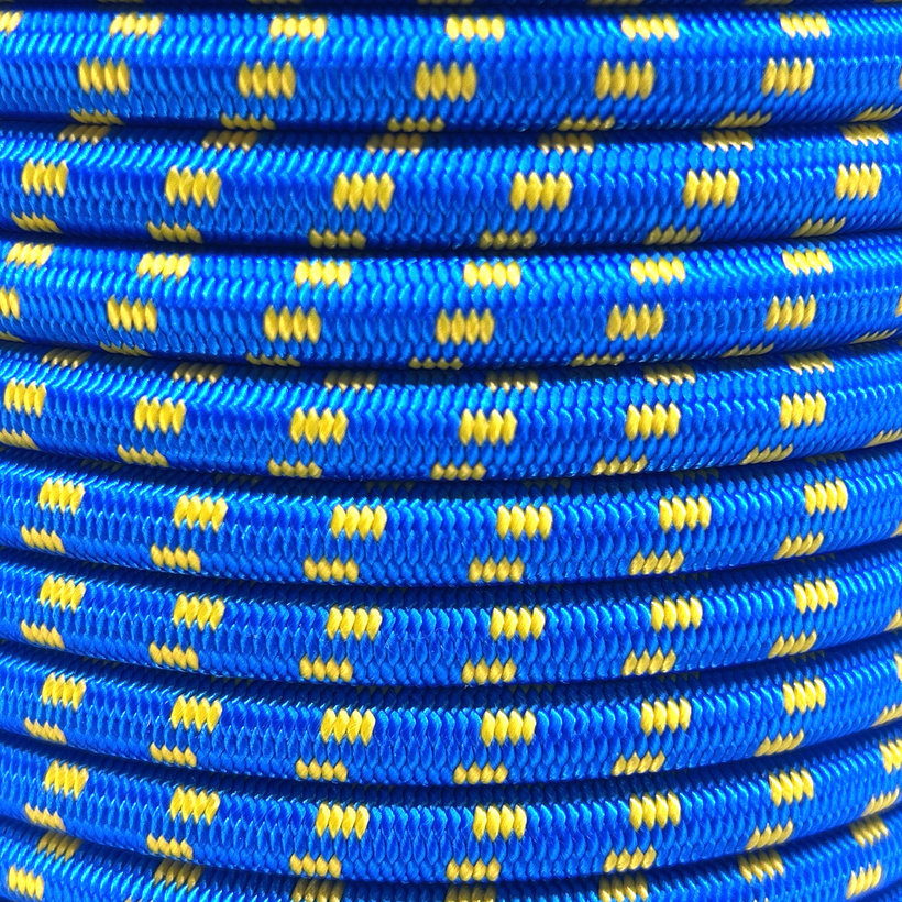 Gumikötél gumi maggal kék+sárga PP 10mm