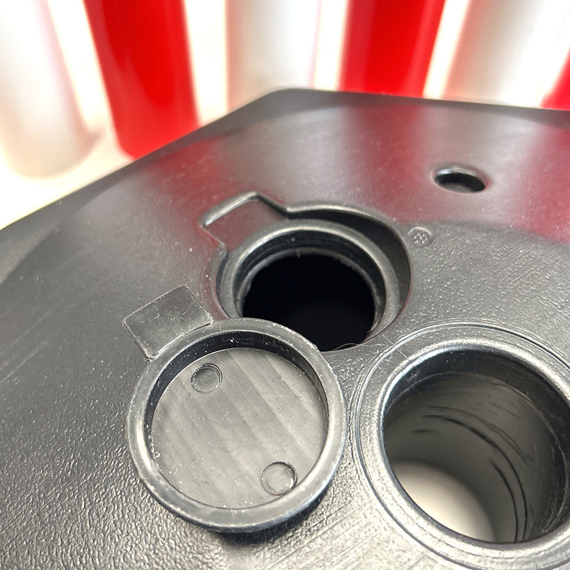 Tartóoszlop jelzőlánchoz piros-fehér 90cm