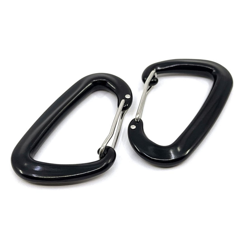 Karabiner alumínium - fekete 81mm