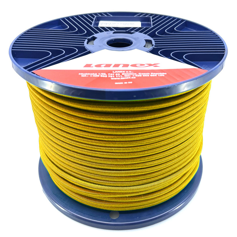 Gumikötél gumi maggal sárga PP 5mm