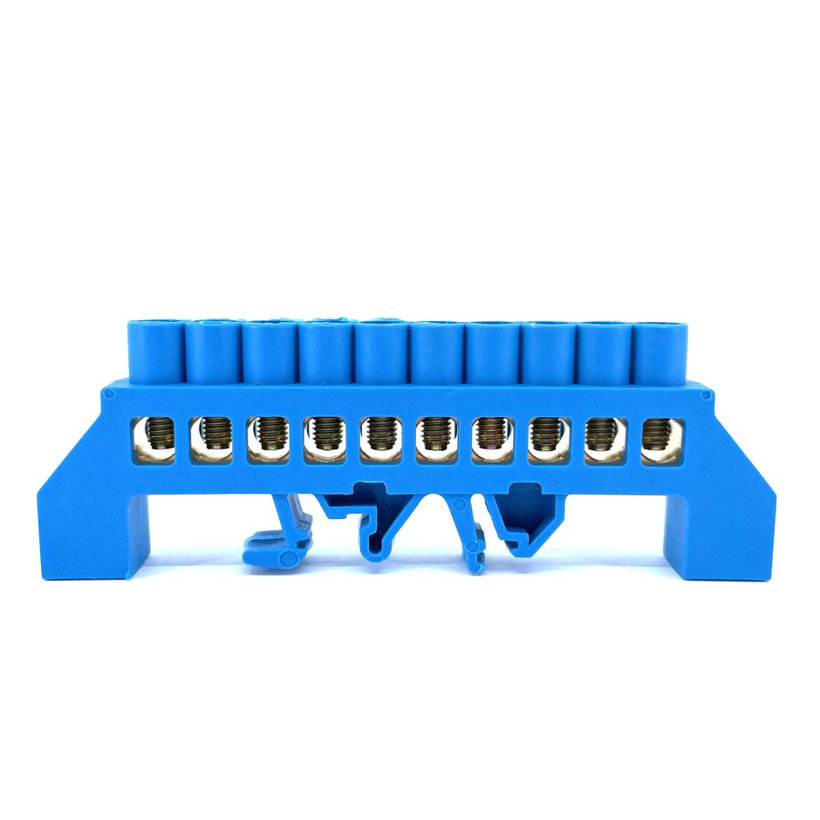 Szigetelt földelősín N, kék 10P