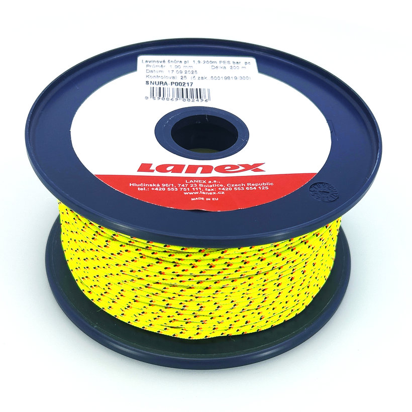 PES kötél maggal színes 16pr 1,9mm