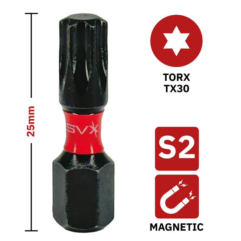 Bit mágneses TX30x25 mm