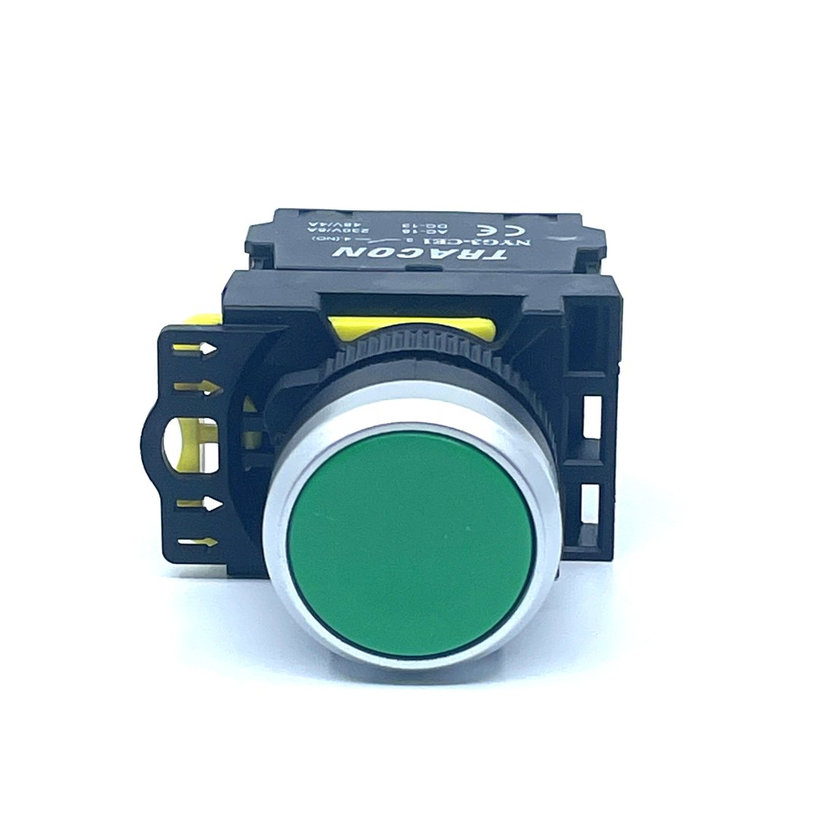 Egyszerű nyomógomb, zöld