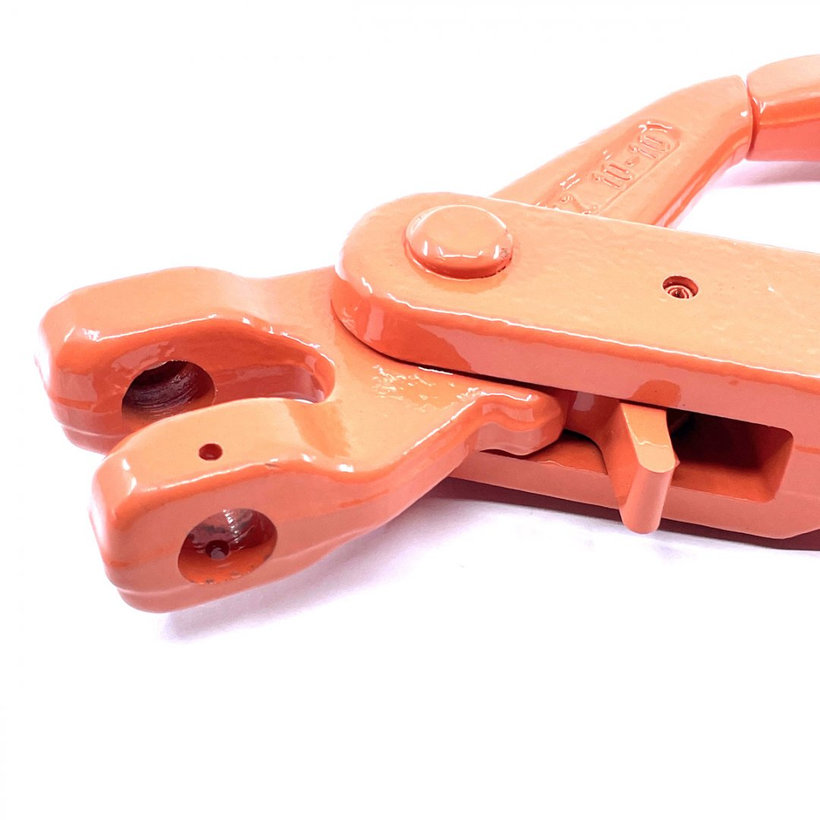 Önzáró kampó láncra, villával 100 o. narancssárga 8mm