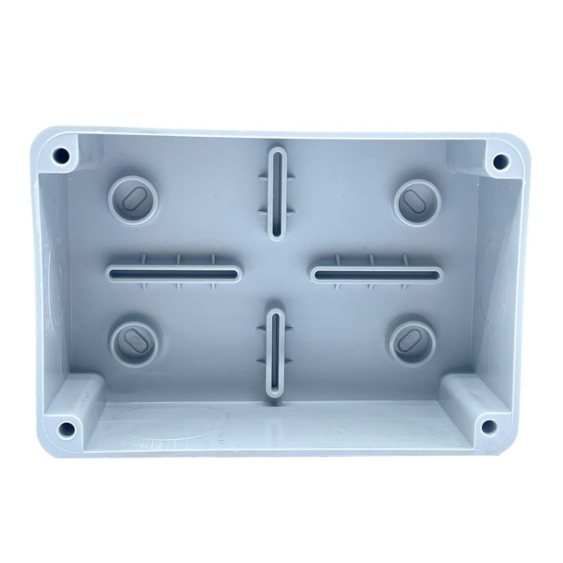 Elektronikai doboz, világos szürke, teli fedéllel IP54 120x80x50mm