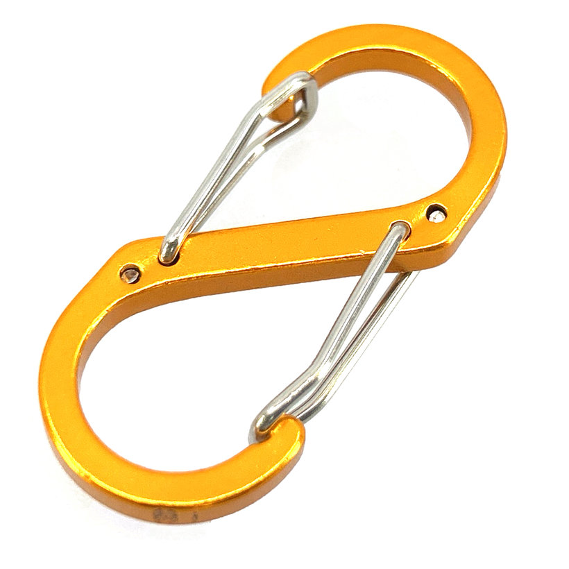 Dekoratív karabiner S-kampó alakú 50 mm - sárga