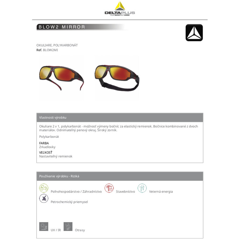 BLOW2 MIRROR munkaszemüveg