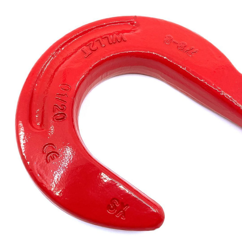 Öntödei kampó szemmel 80 o. piros 13mm