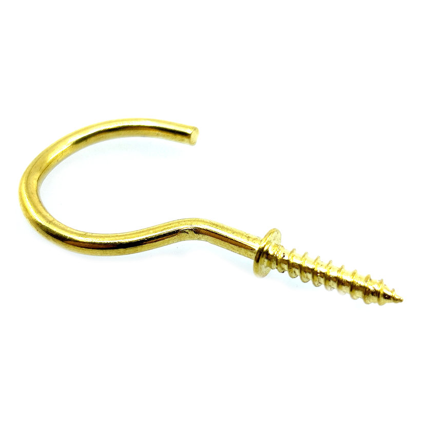 Peremes kampó, sárgaréz, 30mm