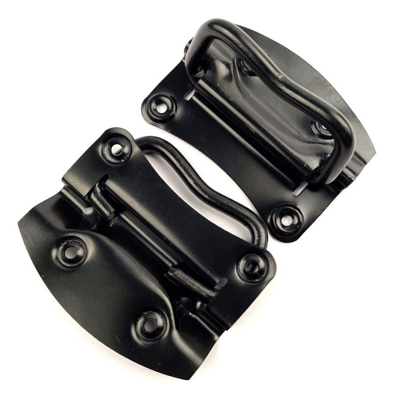 Ládafogantyú fekete lakk 90mm