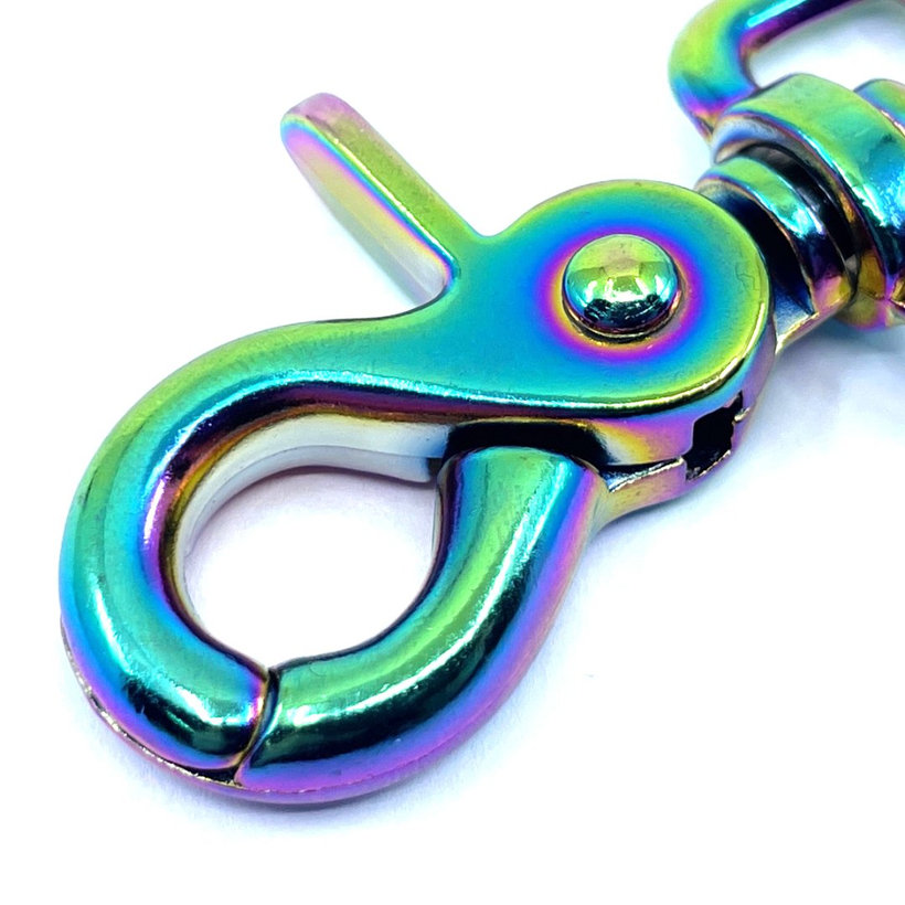 Karabiner nyíló szivárványos 59x20mm