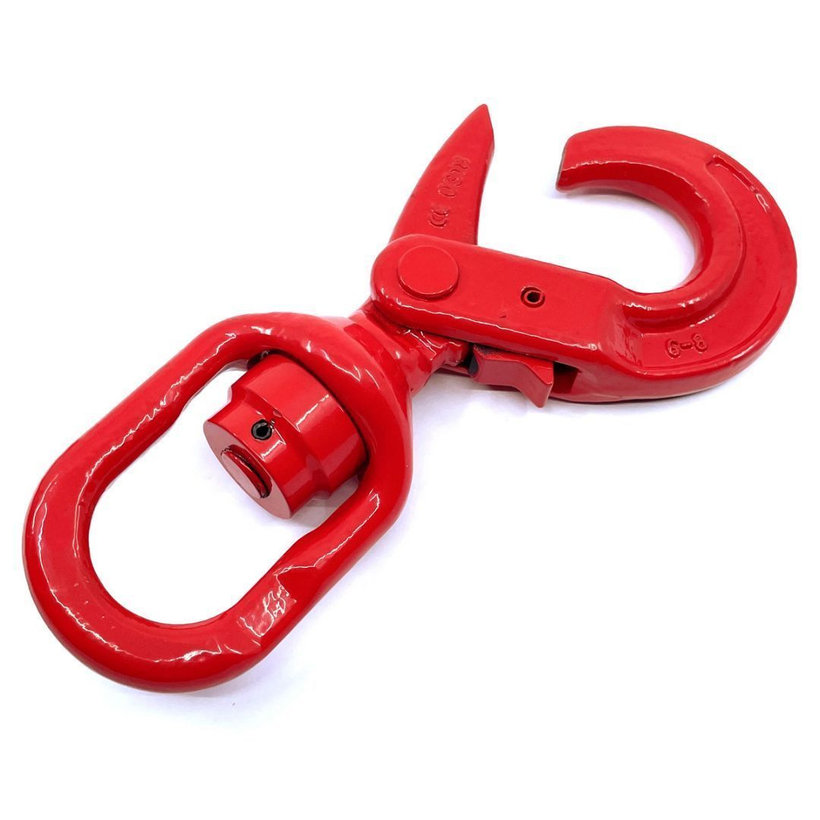 Önzáró forgó kampó csapágyazással 80 o. piros 13mm