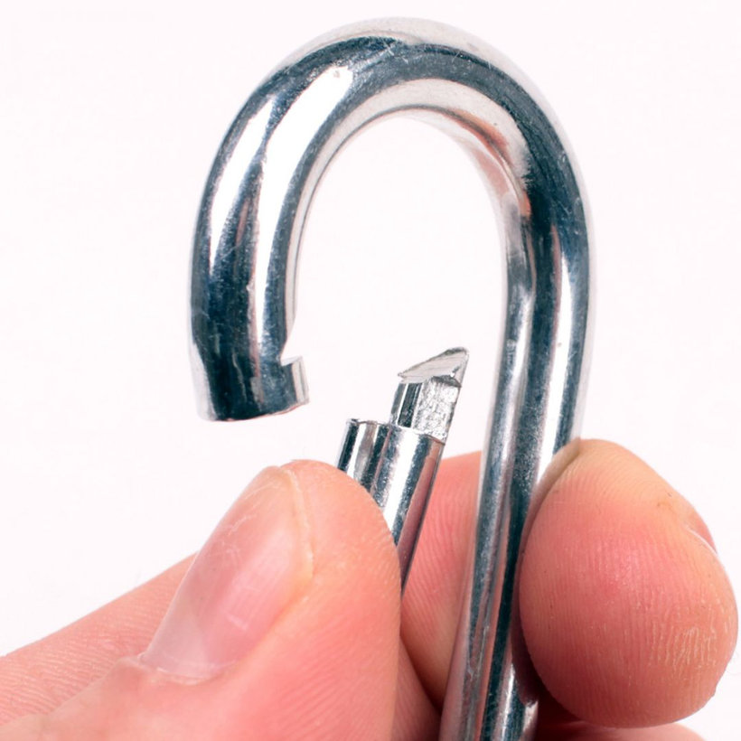 Karabiner gyűrűvel zn 4mm