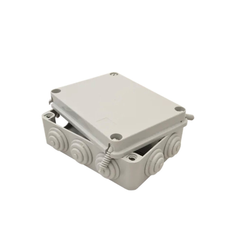 Kötődoboz, falon kívüli, műanyag csavarral IP65 190x145x80mm
