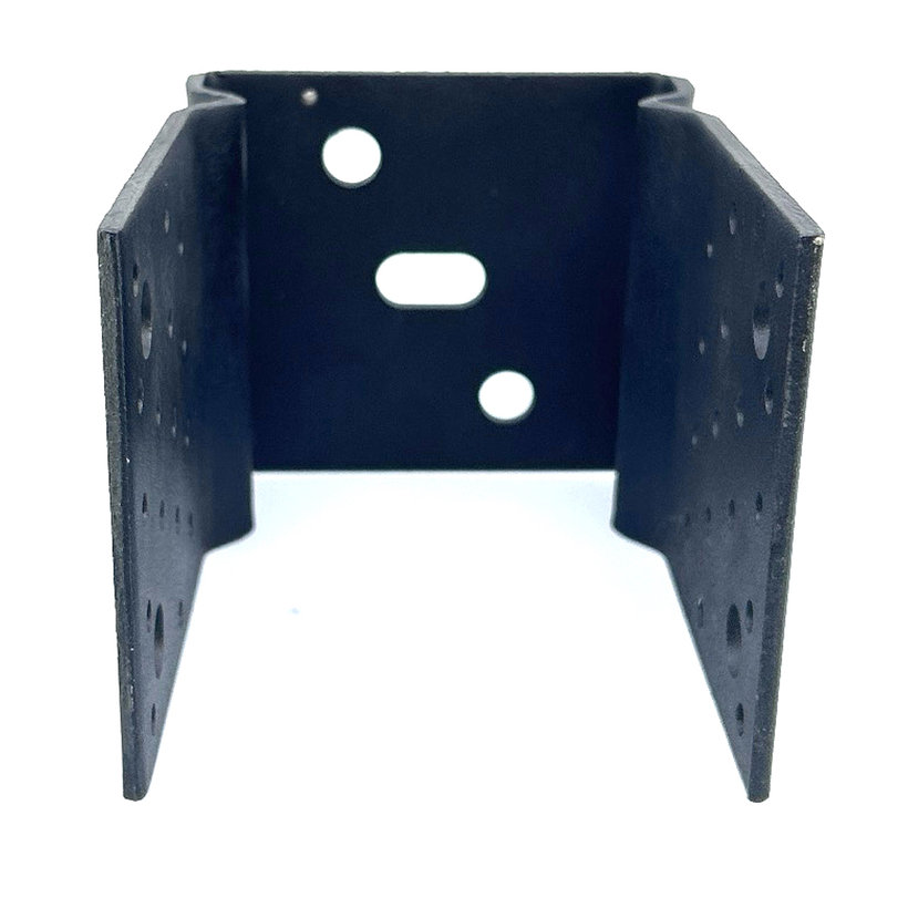 Oszlop talp U alakú roxor nélkül 141x120x125mm fekete