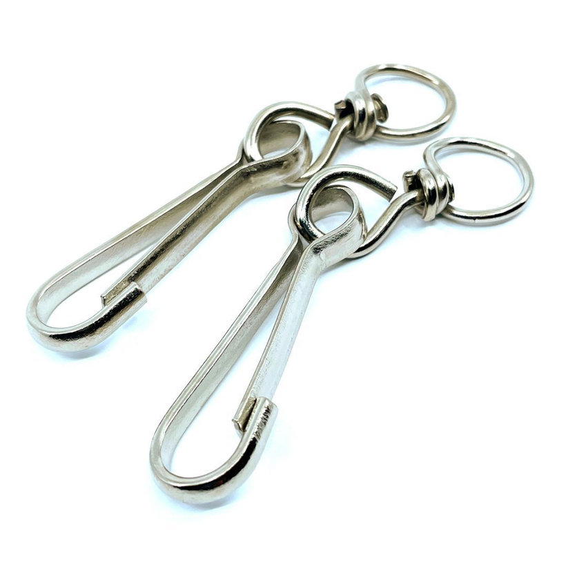 Rugós karabiner forgóhoroggal horganyzott 120mm