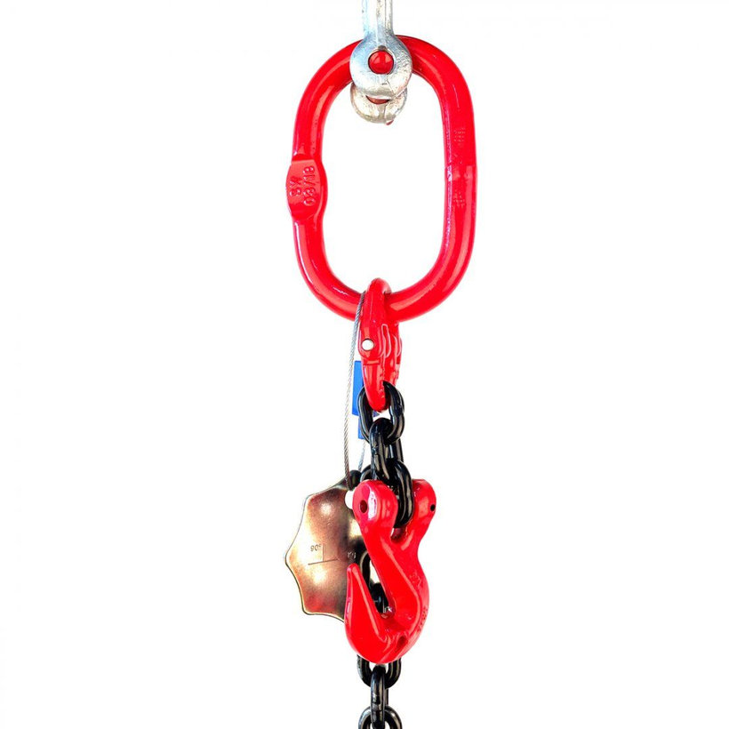 Láncos felfüggesztés szem-kampó 80 o. rövidítővel (3,5 m, 1120 kg, 6 mm)