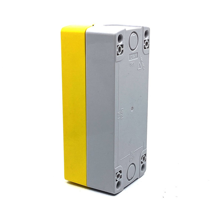 Összeállított tokozat nyomógombokhoz, sárga, 3-as