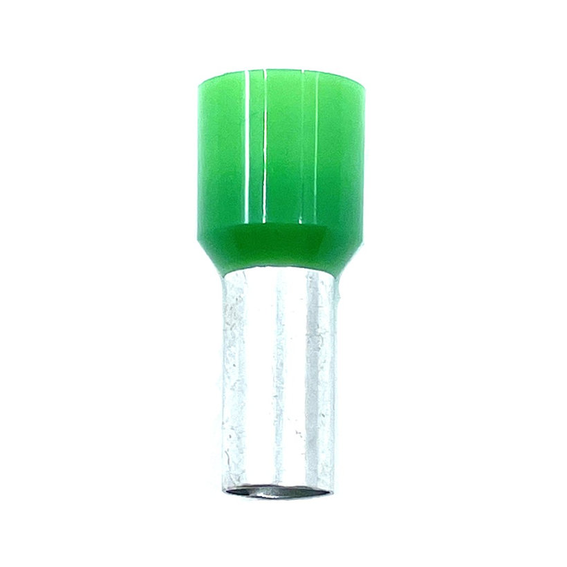 Szigetelt érvéghüvely, ónozott elektr.réz, zöld 16mm²