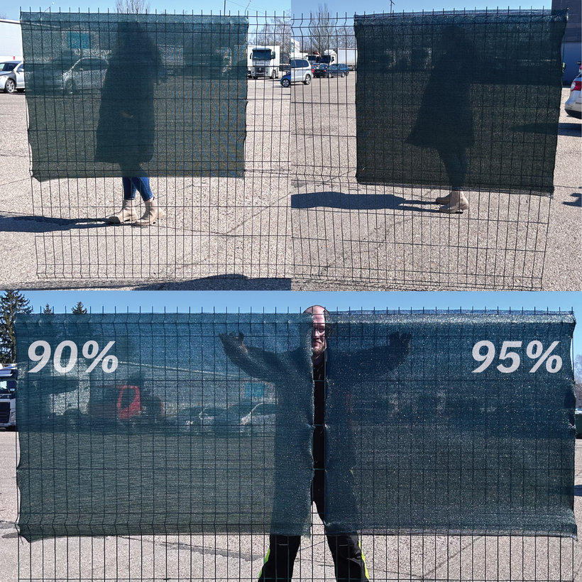 Árnyékoló háló fekete 95% - hosszúság 10m - magasság 1,5m