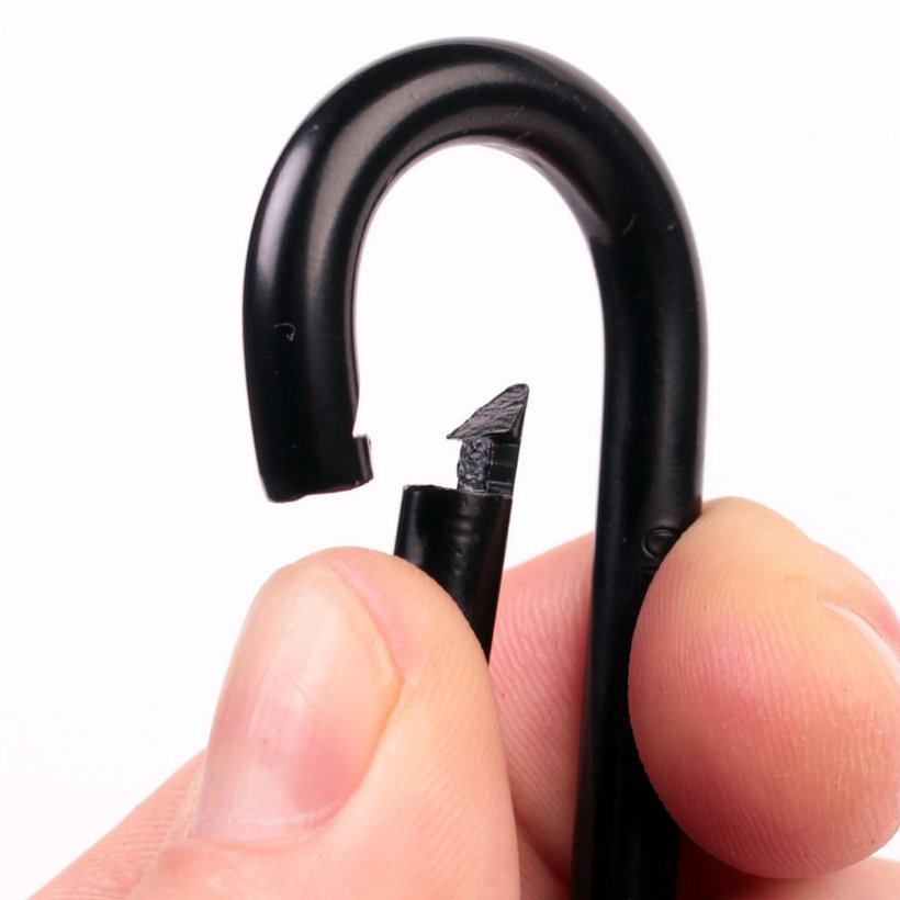 Tűzoltó karabiner DIN 5299C fekete 5mm