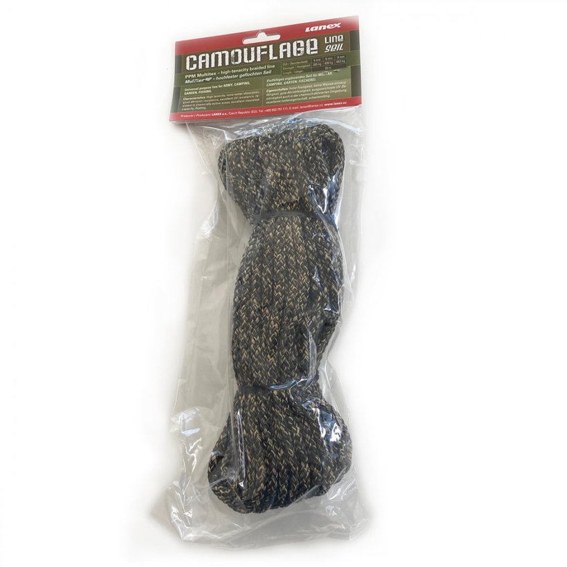 Polipropilén zsinór mag nélkül fonott CAMOUFLAGE 20m 8mm