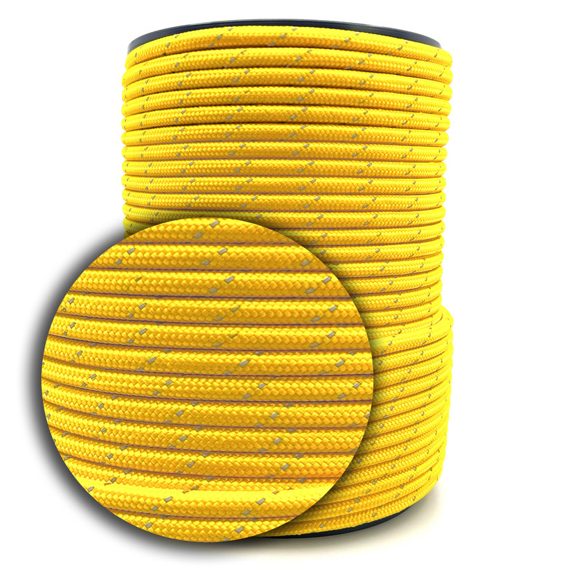 PPV polipropilén zsinór fonott, maggal 10-100m 16pr. fényvisszaverő elemekkel