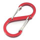 Dekoratív karabiner S-kampó alakú 50 mm - piros
