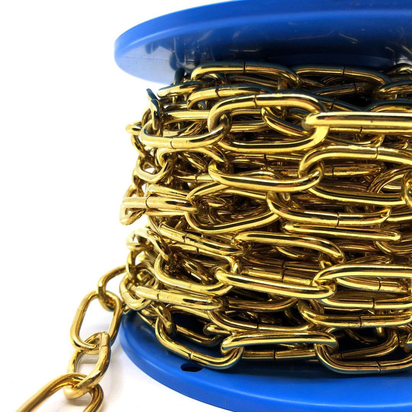 Dekoratív lánc/sárga cink 2mm