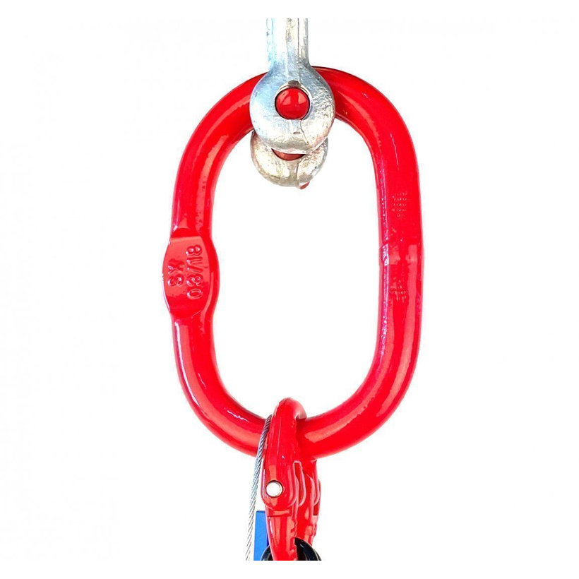 Láncos felfüggesztés szem-2 kampó 80 o. rövidítővel (5,5 m, 7500/5300 kg, 13 mm)