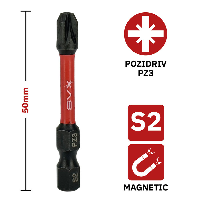 Bit mágneses PZ3x50 mm
