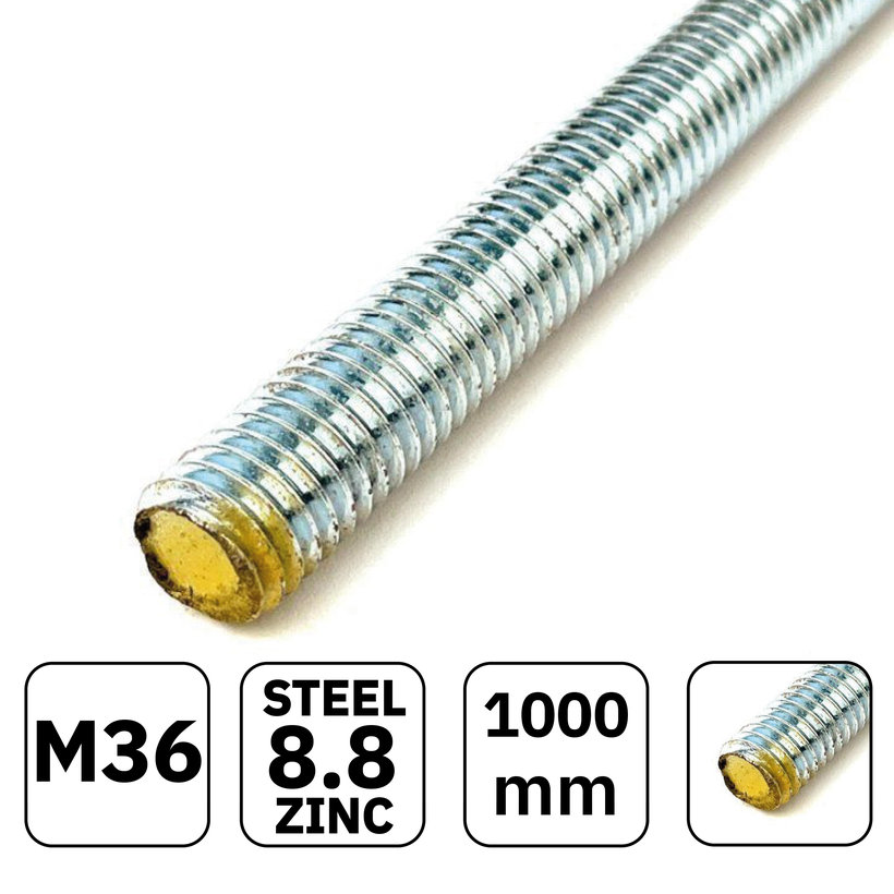 Menetes rúd DIN 975 8.8 zn M36x1000