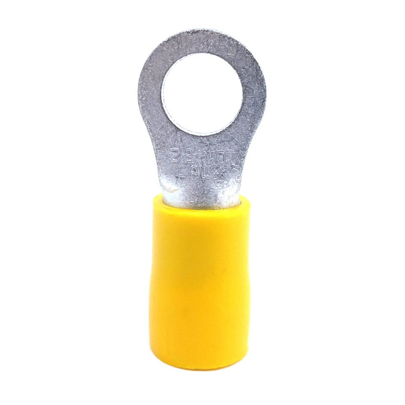 Szigetelt szemes saru, ónozott elektrolitréz, sárga 6mm²