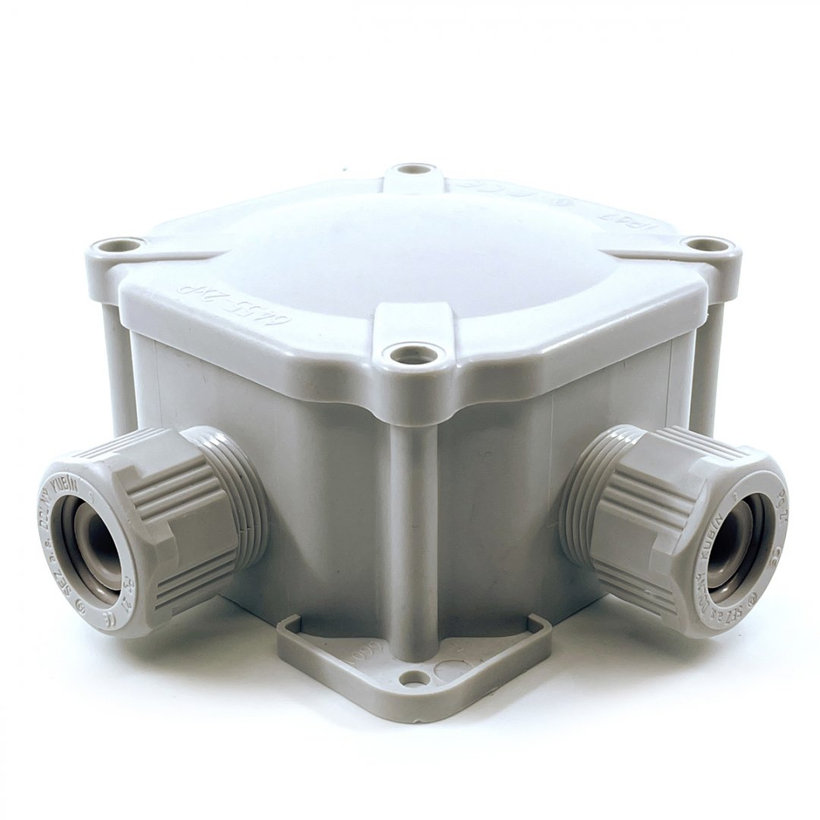 Elosztó doboz 6455-27P/2 szürke 144x144x67mm