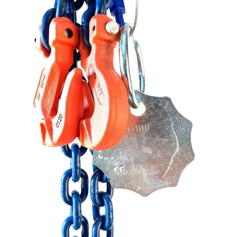 Láncos felfüggesztés szem-2 kampó 100 o. rövidítővel (6 m, 5600/4000 kg, 10 mm)