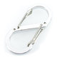 Dekoratív karabiner S-kampó alakú 50 mm - fehér
