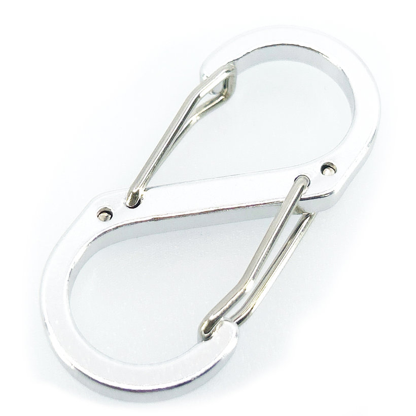 Dekoratív karabiner S-kampó alakú 50 mm - fehér