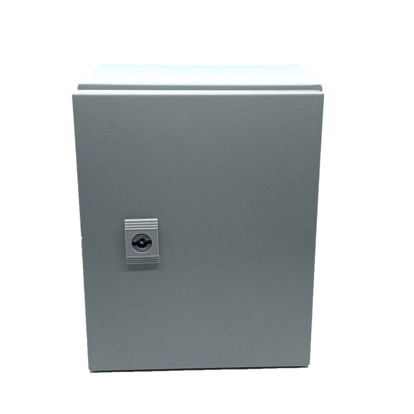 Fém elosztószekrény, acél, szürke 200x250x150mm