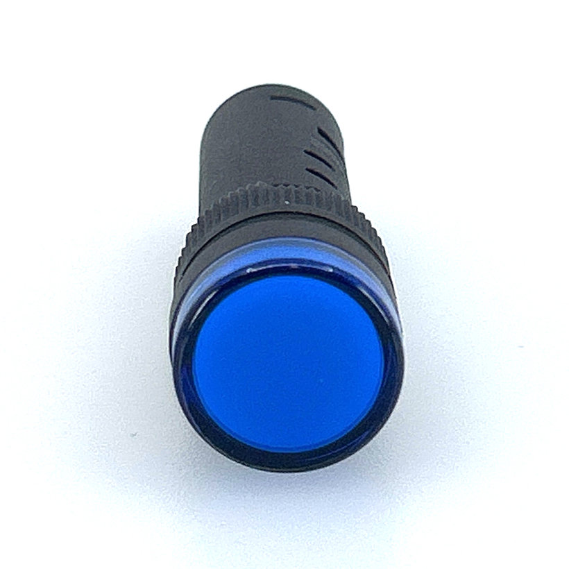 Kék LED jelzőfény 16 mm