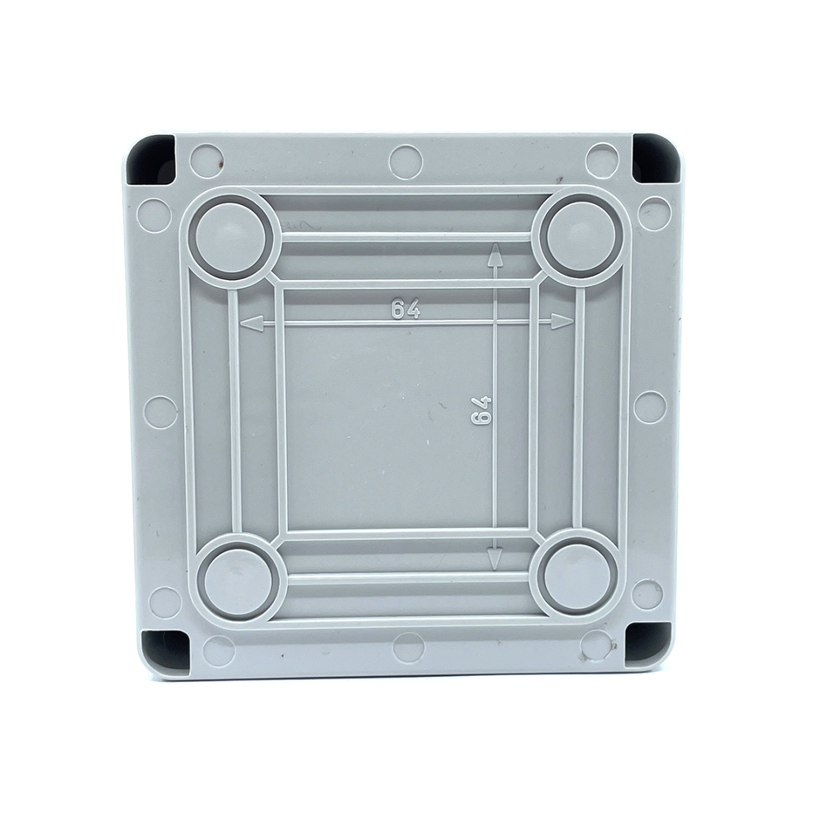 Elektronikai doboz, világos szürke, teli fedéllel IP54 100x100x50mm