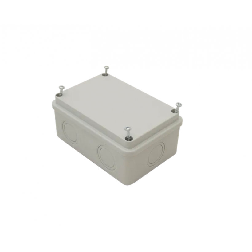 Elektronikai doboz, világos szürke, teli fedéllel IP54 120x80x50mm