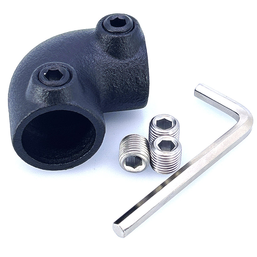 Kötőelem L-alakú 27 mm - fekete