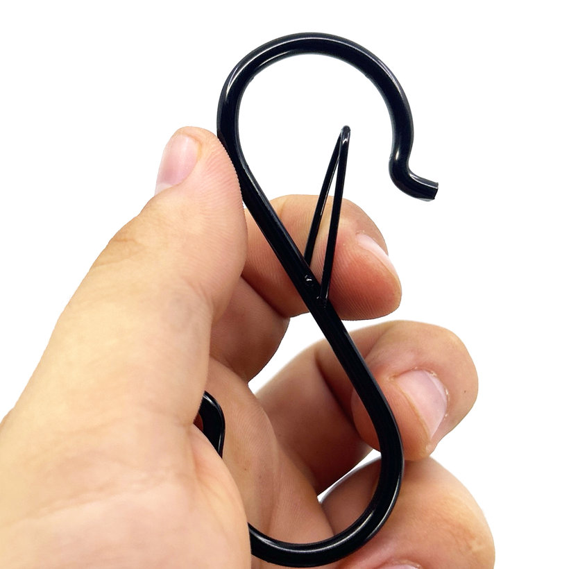 S-kampó biztosítékkal - fekete