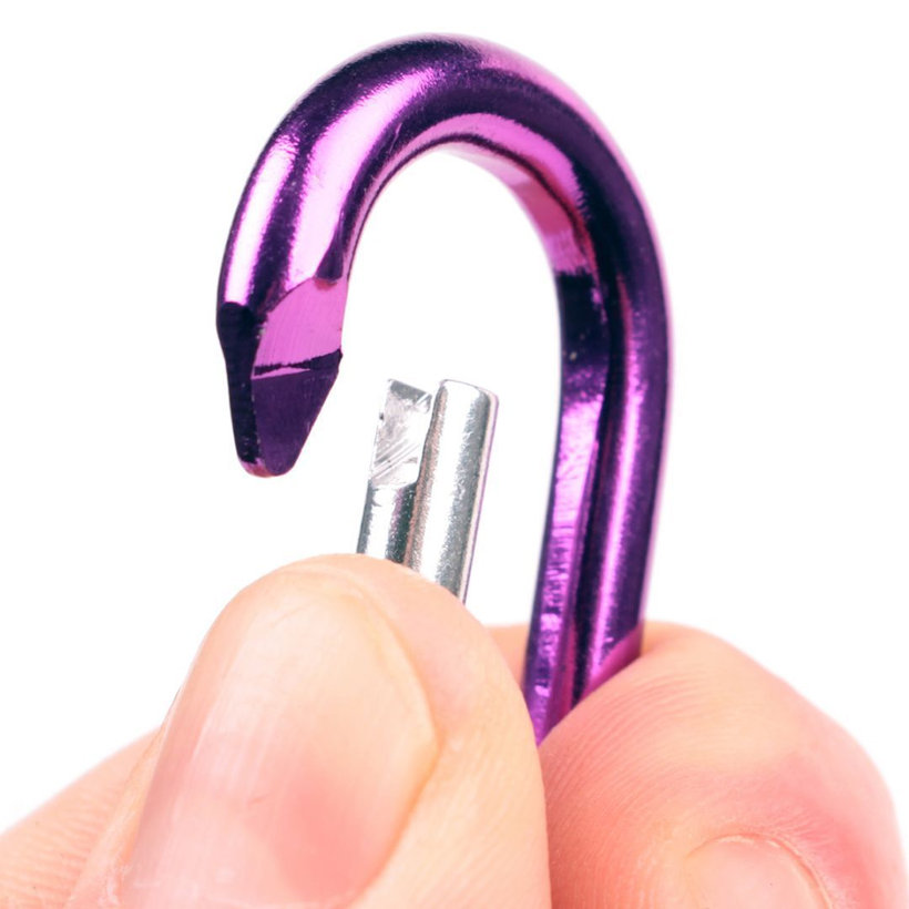 Karabiner alumínium  - fekete 6mm