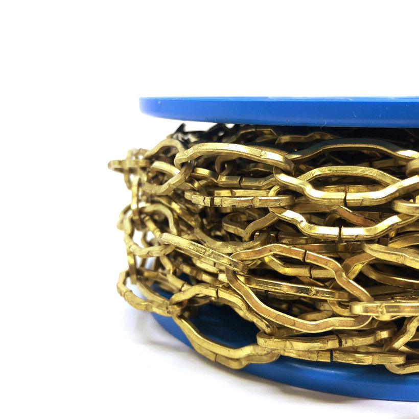 Dekoratív csillár lánc/sárga cink 2,3mm