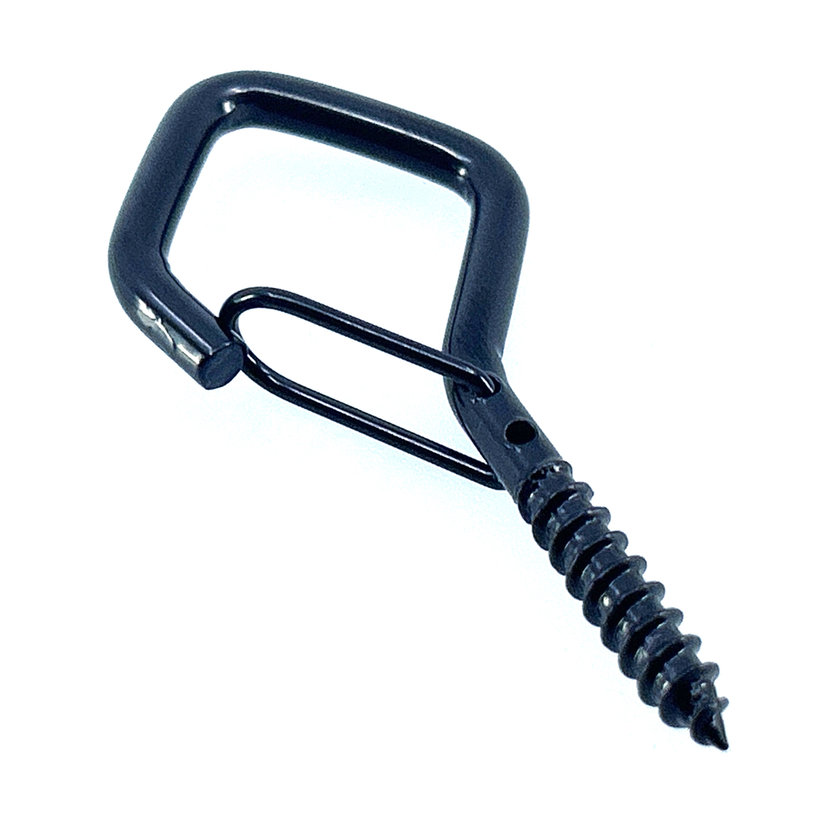 Dekoratív szem csavarral, gyémánt - fekete